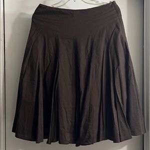 George Dark Brown A-Line Skirt